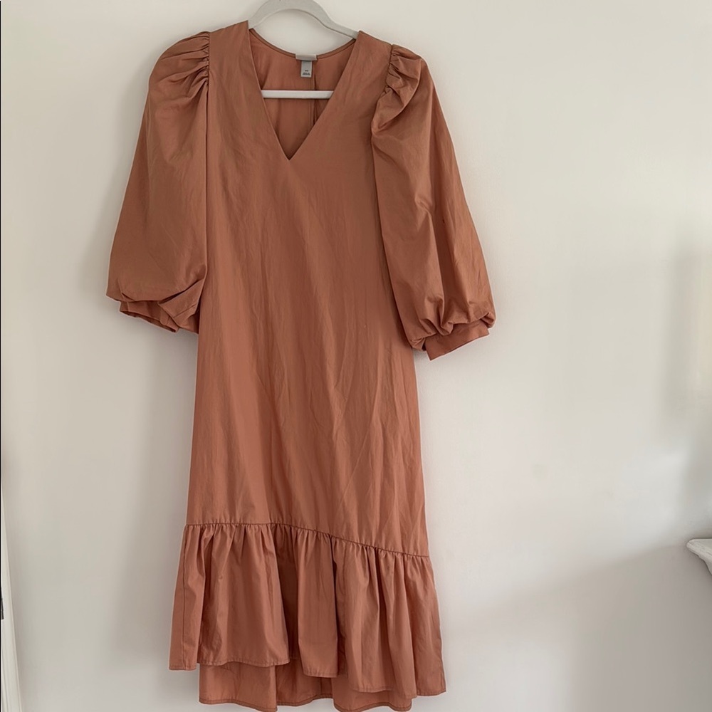 A New Day Tan Ruffled Tiered Sundress